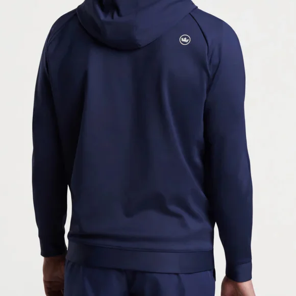Peter Millar Blue Windbreaker Hoodie With Sleek Design. - Picture 9 of 12
